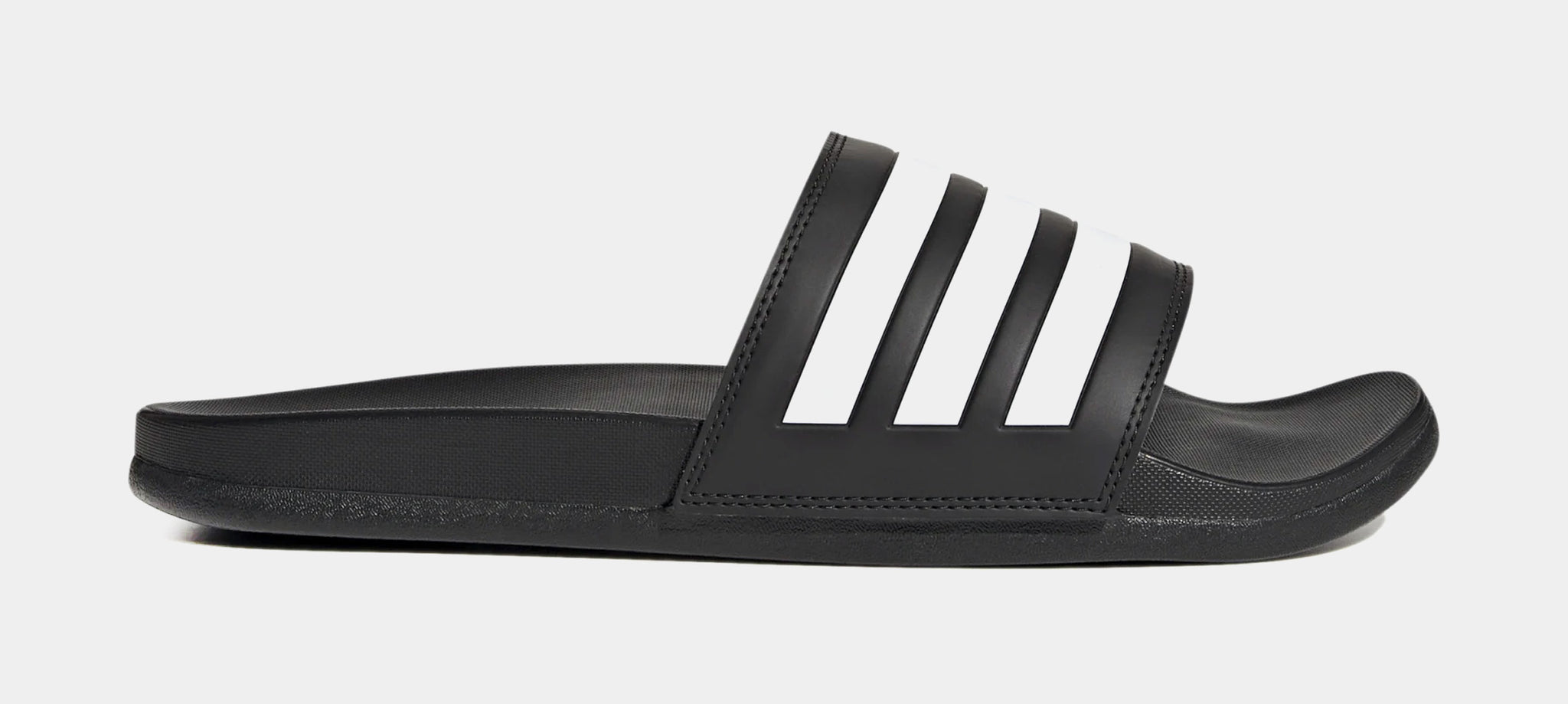 adidas Unisex-Adult Adissage Slides Sandal 11 Women/10 Men Black/White/Black